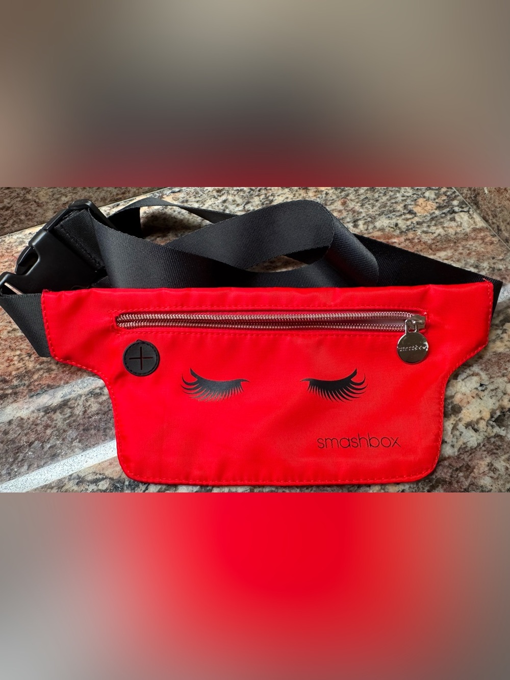 Smashbox Red Fanny Pack with Lashes Graphic